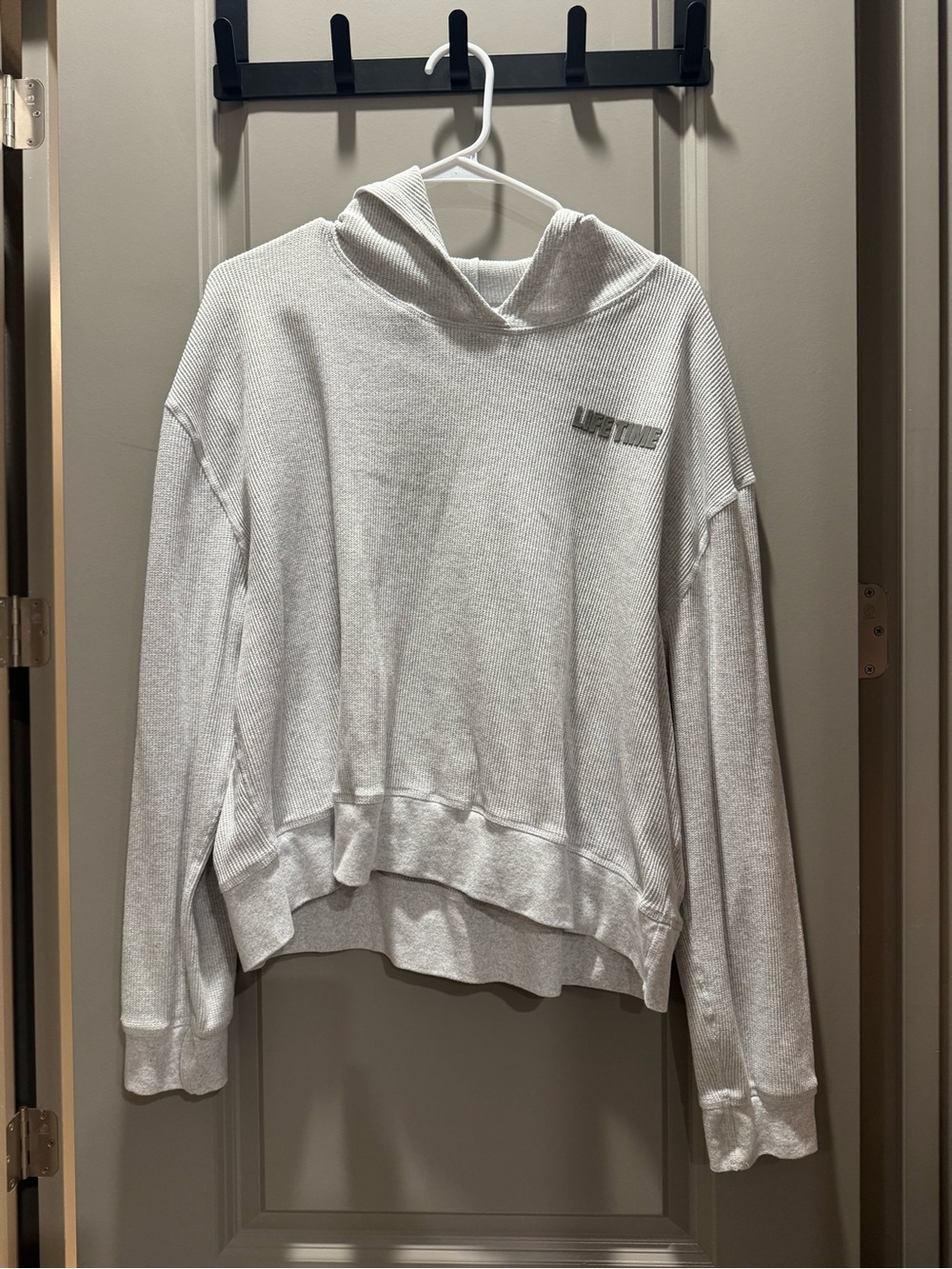 Lifetime Fitness Gret Waffle Hooded Pullover